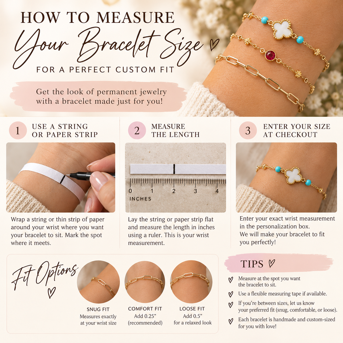 Personalized Monstera Leaf & Initial Gold-Filled Bracelet | Custom-Fit Permanent Jewelry Style