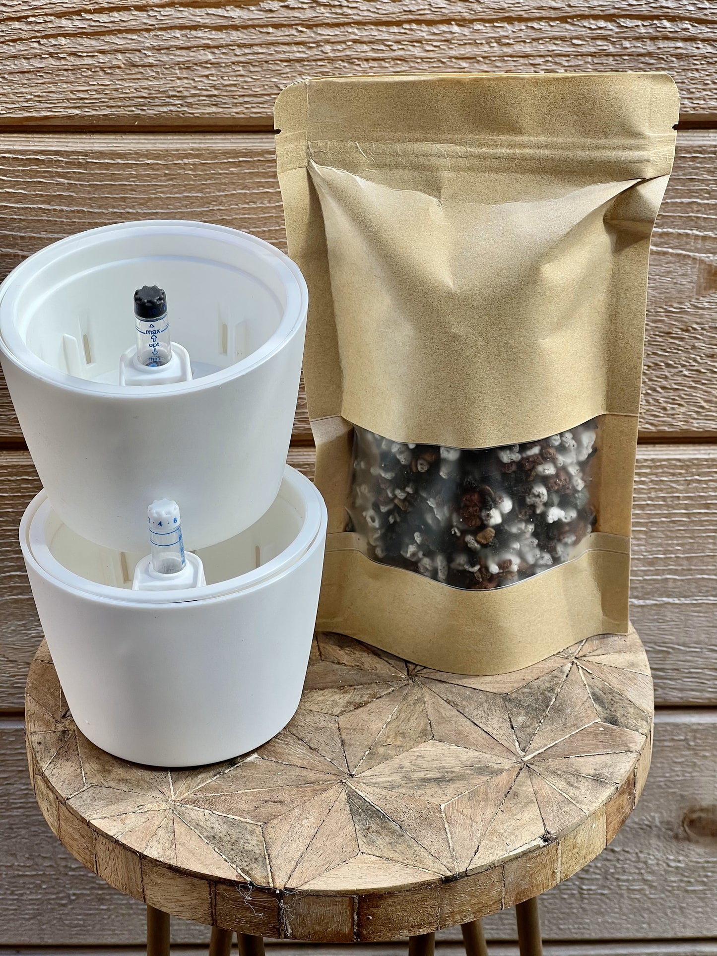 PON Starter Kit- Two 3.5" self watering round planters + PON